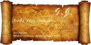 Iványi Jakab névjegykártya